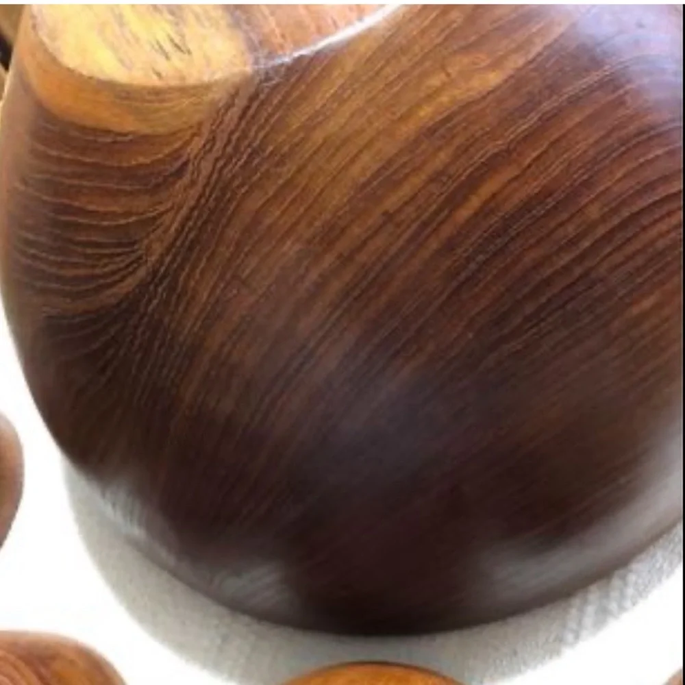 Vintage Handmade Teak Wood XL Large salad bowl